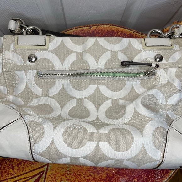 Cream Colored Coach Purse - Picture 10 of 14
